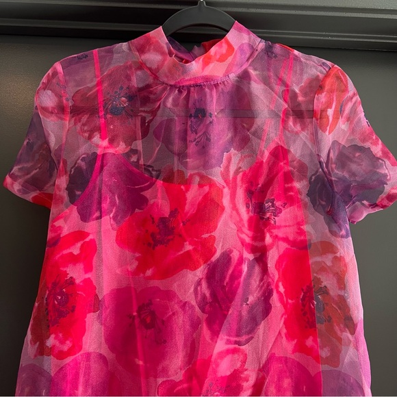 Staud Calluna maxi dress in magenta painted floral Size Small NEW! New with tags - Picture 7 of 14